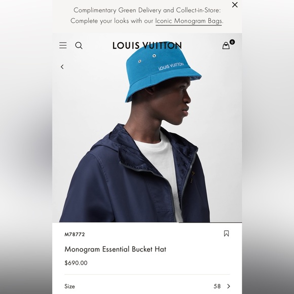 Louis Vuitton Monogram Essential Bucket Hat - Picture 5 of 6